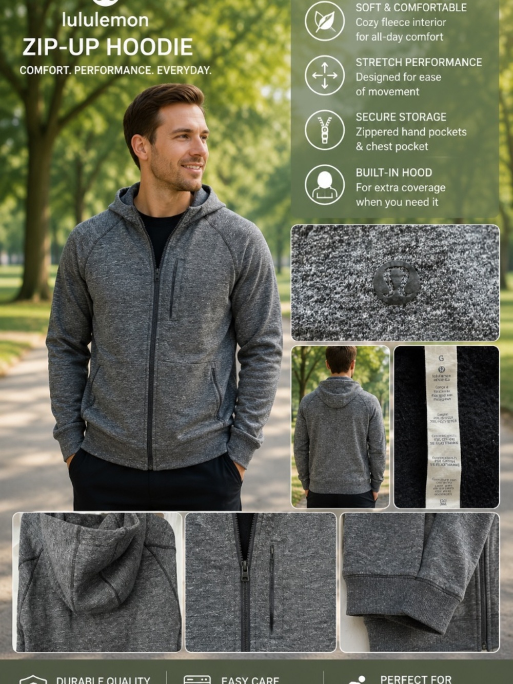 Men’s Lululemon Zip Jacket - Picture 1 of 5